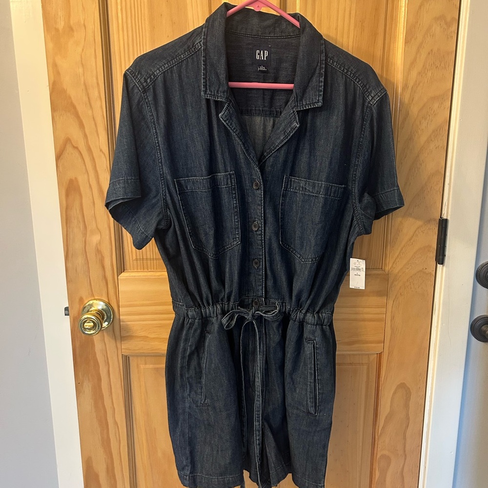 GAP Dark Blue Denim Romper